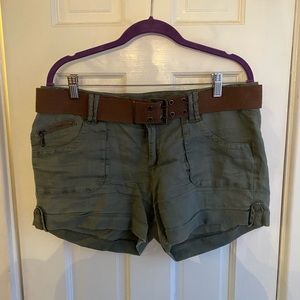 Green Cargo Shorts